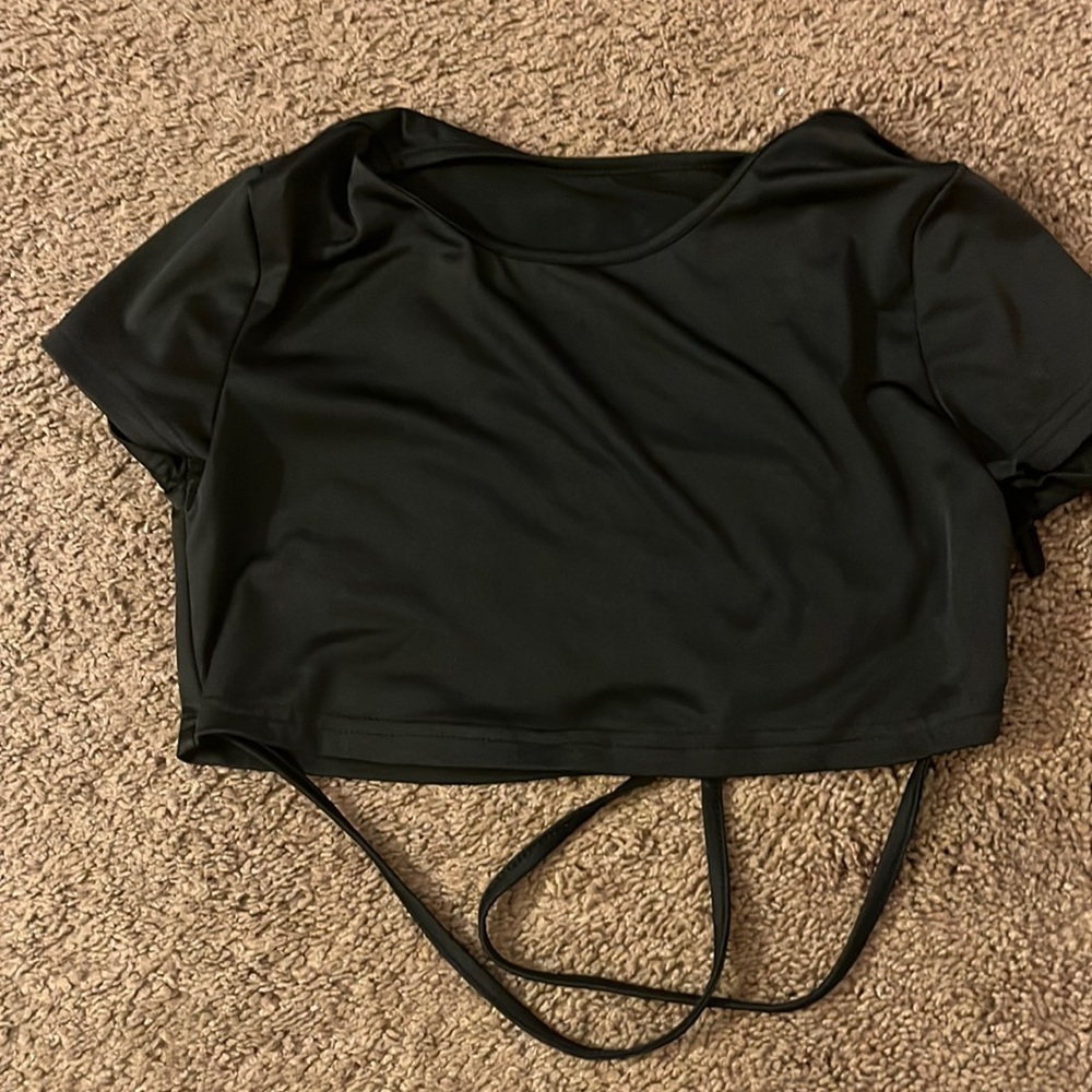 Black strappy tshirt